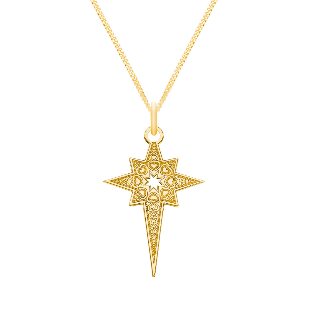 North star 2025 gold pendant