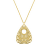Planchette - Lotus Flower Solid Gold Pendant
