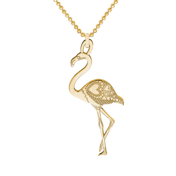 Gold Flamingo Necklace | Coastal Clothing, Home Decor and Fun Gifts