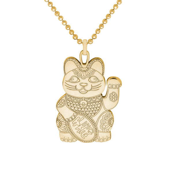 Hanging Cat Necklace in Gold - Every Purchase Saves Lives – Help For Paws