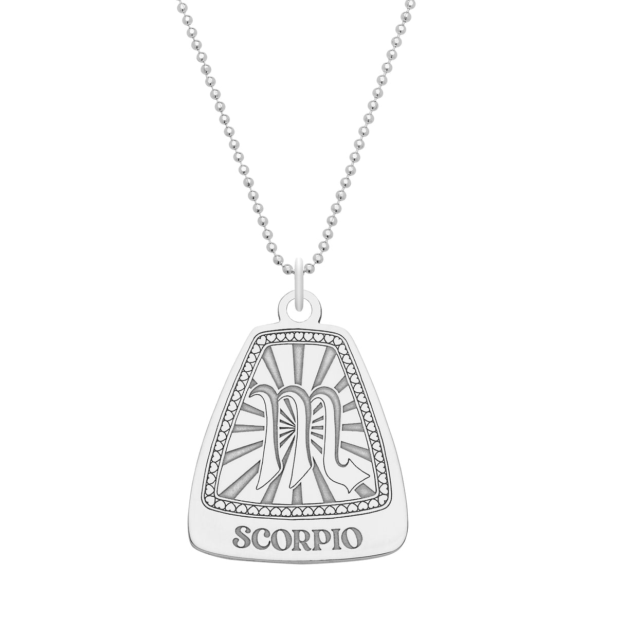 Scorpio Zodiac Pendant in Silver | CarterGore